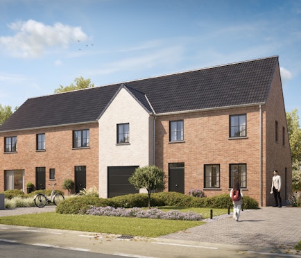 Hedendaagse nieuwbouwwoningen in het centrum van Ursel